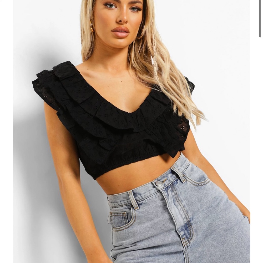 Eyelet crop top